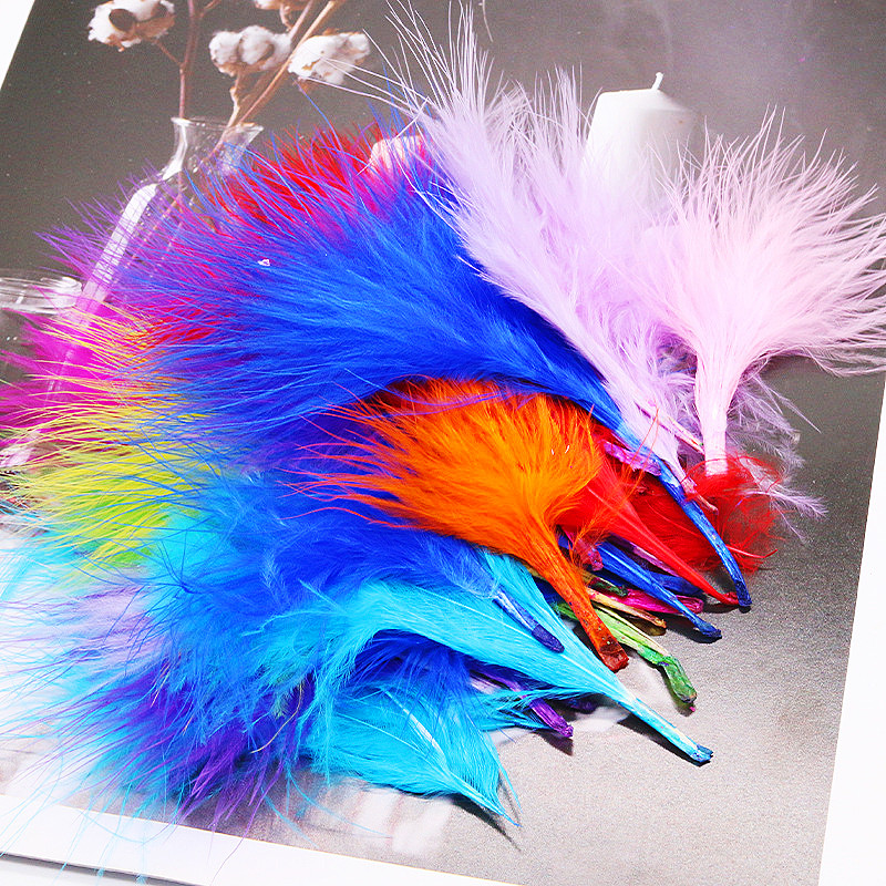 Feather Trim Marabou - 8-12Cm Berwarna Plum Turki Alami Bulu