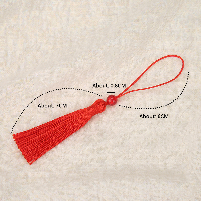 10 Buah Pinggiran Rumbai Sutra - Beaded Trim Fringe ulasan dan harga