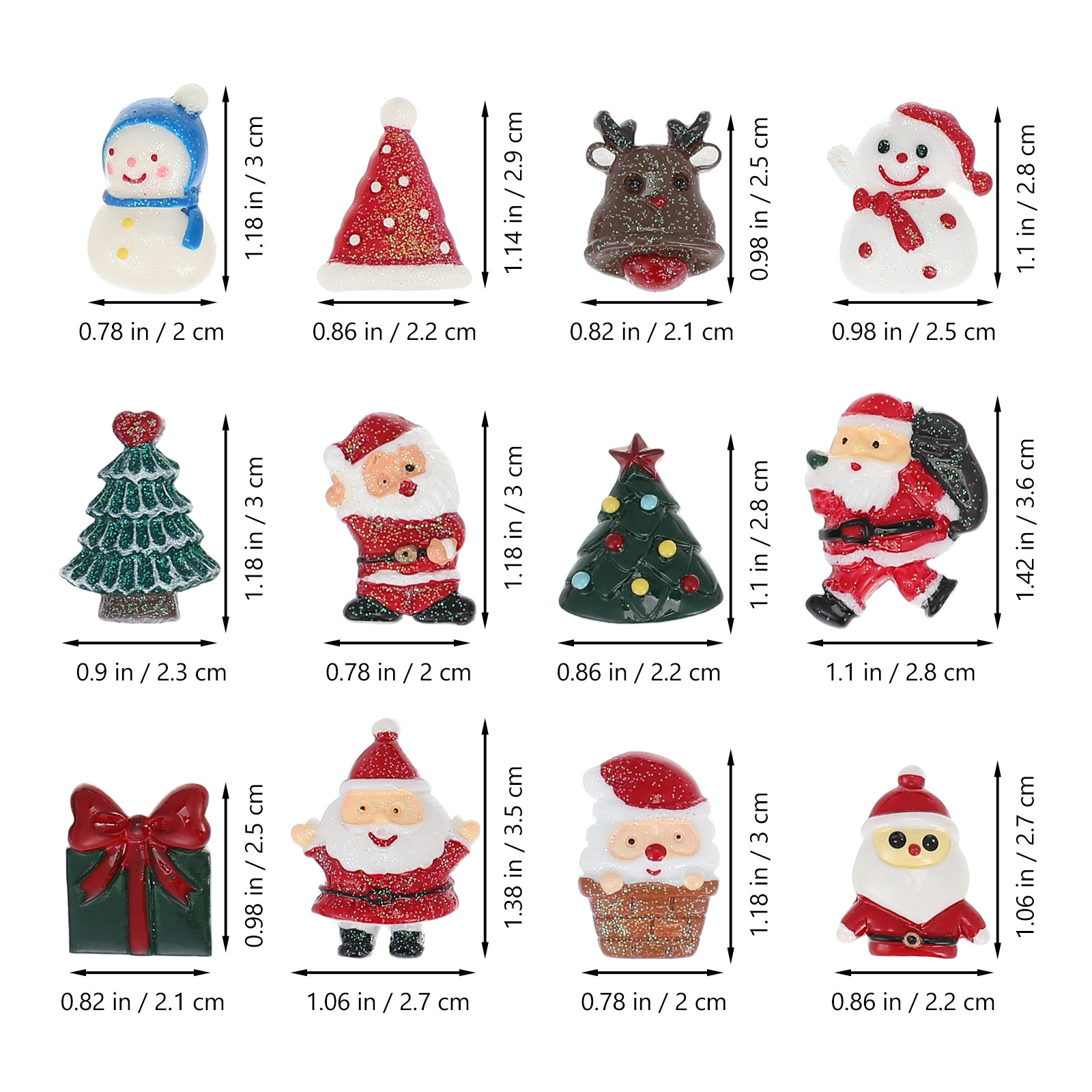 50 Buah Hiasan Ornamen Natal C - Craft Embellishment ulasan dan harga