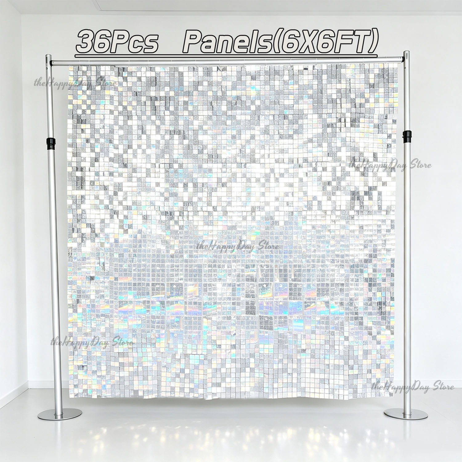 18-3Pcs Panel Latar Belakang D - Sequin Fabric Panel ulasan dan harga