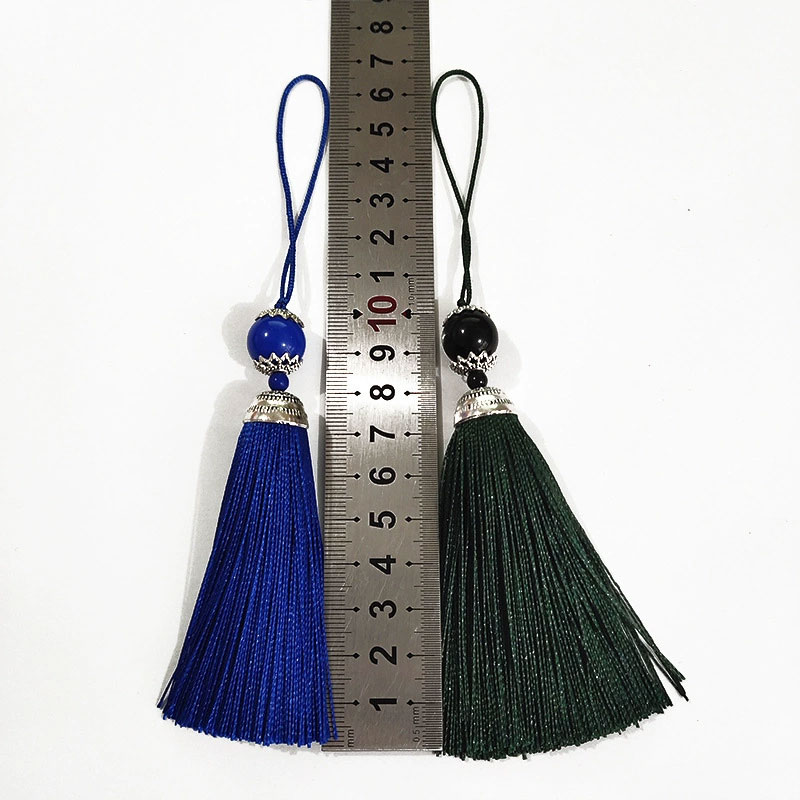 1/3/5 Buah Rumbai Sutra Rumbai - Beaded Trim Fringe ulasan dan harga