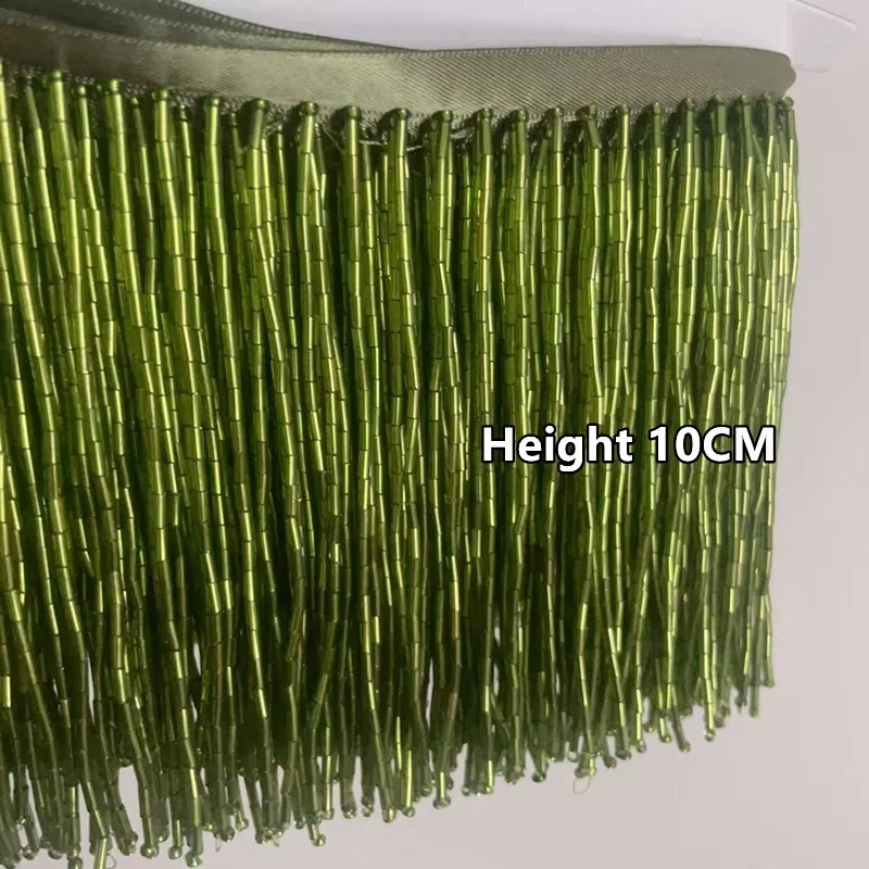 Aksesoris Gaun Rumbai Tabung M - Beaded Trim Fringe ulasan dan harga