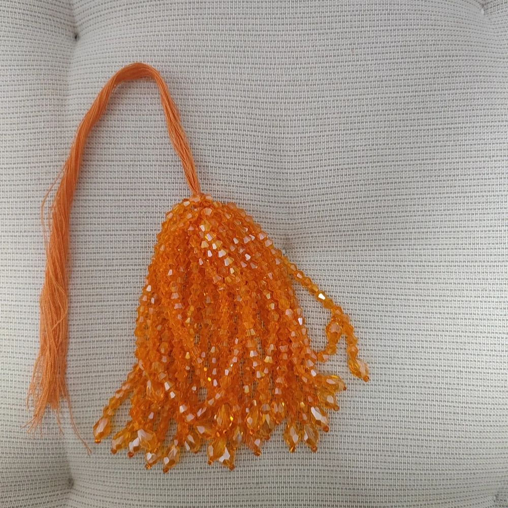 Lebar 8.5Cm Manik-manik Krista - Beaded Trim Fringe ulasan dan harga