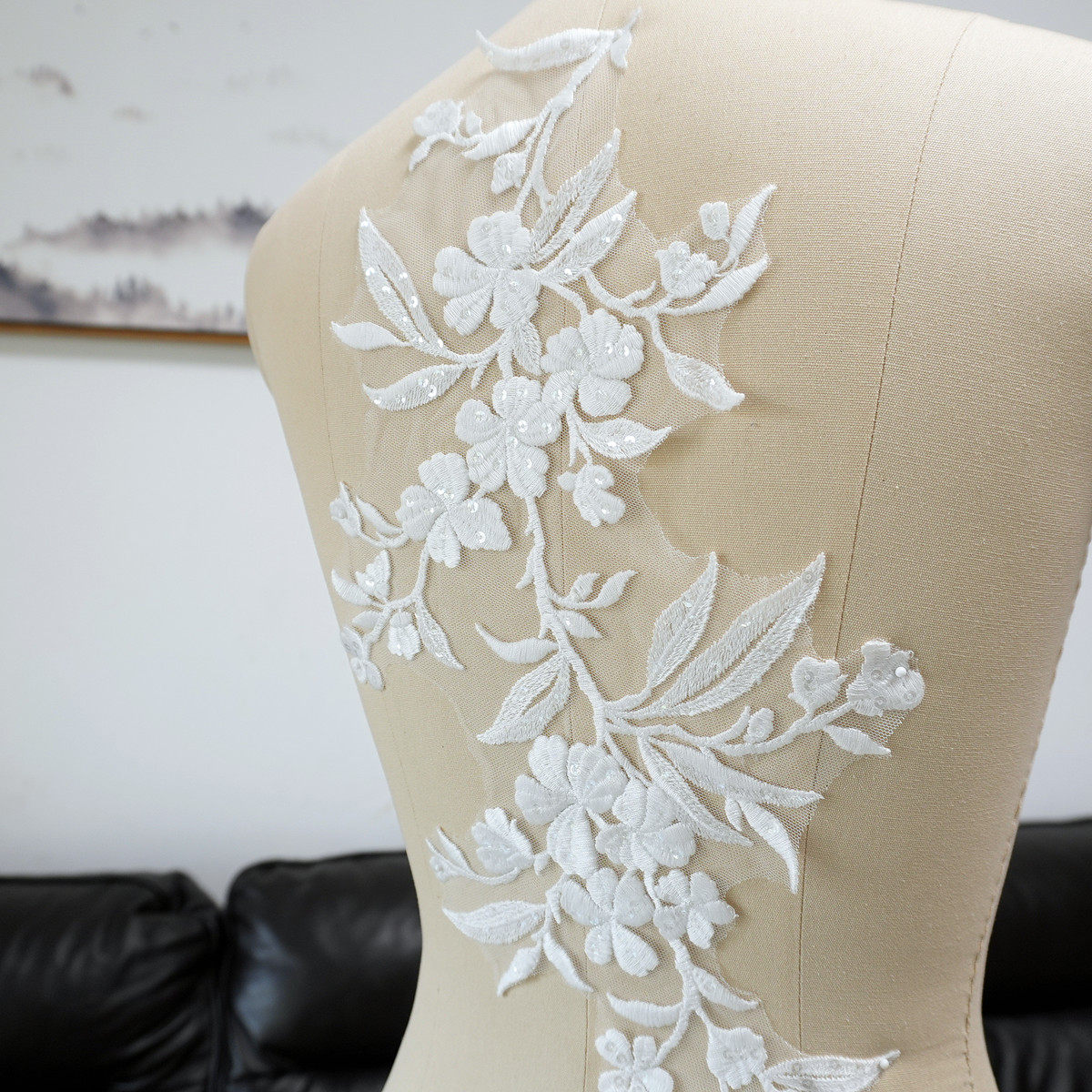Aplikasi Payet Daun Bunga Puti - Craft Embellishment ulasan dan harga